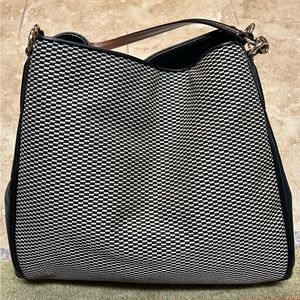 Stylish Black and White Checkered Women's Bag